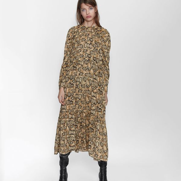 new za snake print long dress women round collar long sleeve laminated decorative hem split back charm long dress wholesale, Blue;gray
new za snake print long dress women round collar long sleeve laminated decorative hem split back charm long dress wholesale, Blue;gray