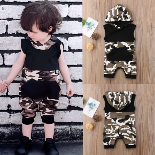 2018 new camo patchwork rompers cute baby girl boy hooded romper sleeveless pocket jumpsuit playsuit kids summer clothes outfits, Blue
2018 new camo patchwork rompers cute baby girl boy hooded romper sleeveless pocket jumpsuit playsuit kids summer clothes outfits, Blue