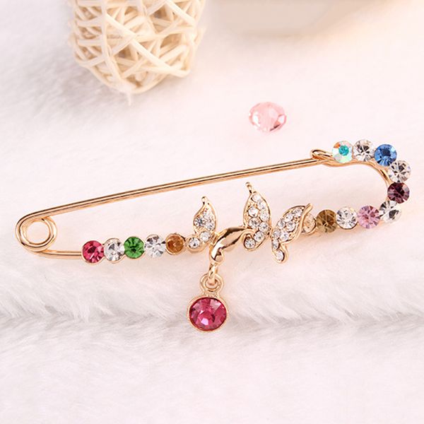 crystal rhinestone butterfly brooch large safety pin sweater cardigan pin, Gray
crystal rhinestone butterfly brooch large safety pin sweater cardigan pin, Gray