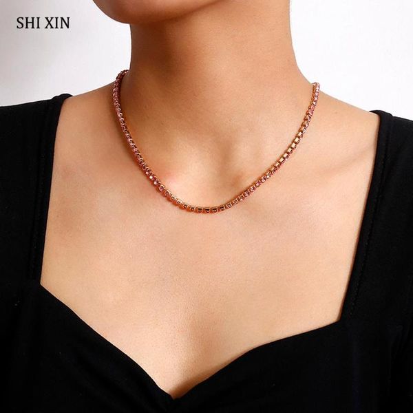 shixin simple red crystal chain choker necklace for women fashion rhinestone necklace 2020 statement jewelry female neck collier, Golden;silver
shixin simple red crystal chain choker necklace for women fashion rhinestone necklace 2020 statement jewelry female neck collier, Golden;silver