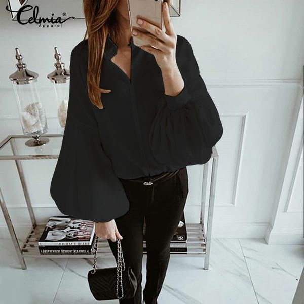 plus size celmia women white blouse v neck lantern sleeve buttons office lady shirts long sleeve casual blusas 5xl 4xl
plus size celmia women white blouse v neck lantern sleeve buttons office lady shirts long sleeve casual blusas 5xl 4xl