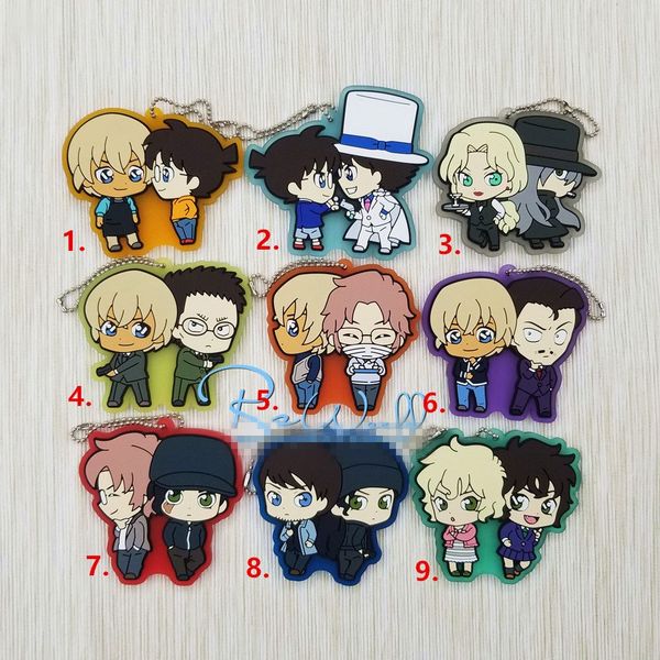 t896 anime detective conan rubber keychain key ring race straps cosplay other home decor
t896 anime detective conan rubber keychain key ring race straps cosplay other home decor