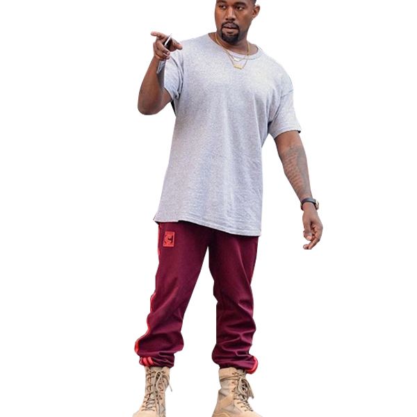 new fashion men's and women's couple color matching stripes casual sports feet pants, Black 
new fashion men's and women's couple color matching stripes casual sports feet pants, Black