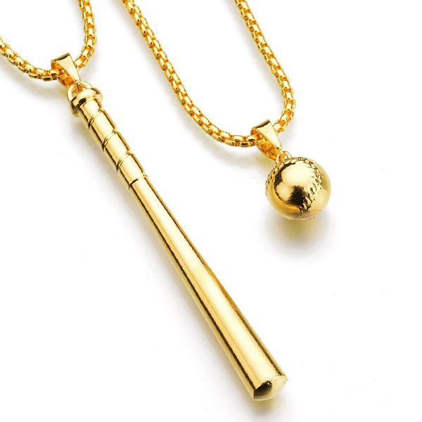 two colors baseball and baseball bat pendant hip hop wild clavicle chain fashion creative women men jewelry designer necklace gift, Silver
two colors baseball and baseball bat pendant hip hop wild clavicle chain fashion creative women men jewelry designer necklace gift, Silver