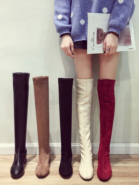 ladies' over knee leather boots 2019 winter new fashion thick with elastic socks boots wild over the knee thin suede tide, Black
ladies' over knee leather boots 2019 winter new fashion thick with elastic socks boots wild over the knee thin suede tide, Black
