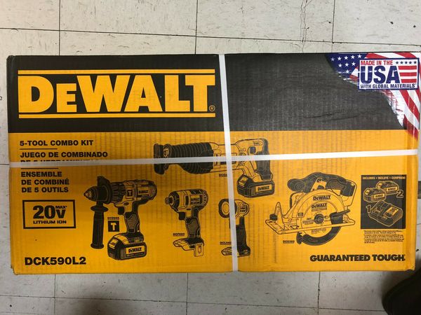 Brand new dewalt 5 tool combo kit dck590l2
Brand new dewalt 5 tool combo kit dck590l2