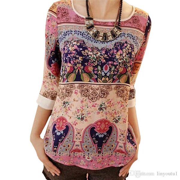 2020 women chiffon blouses summer print blouse shirt ladies 3/4 sleeve casual o-neck female blouse blusas camisas mujer xxl, White
2020 women chiffon blouses summer print blouse shirt ladies 3/4 sleeve casual o-neck female blouse blusas camisas mujer xxl, White