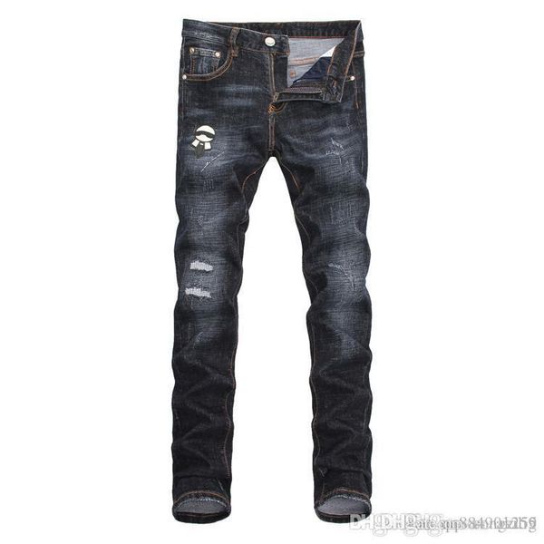 men jeans black distressed denim stretch casual brand skinny pants new fashion light wash designer jeans size 30-38, Blue
men jeans black distressed denim stretch casual brand skinny pants new fashion light wash designer jeans size 30-38, Blue