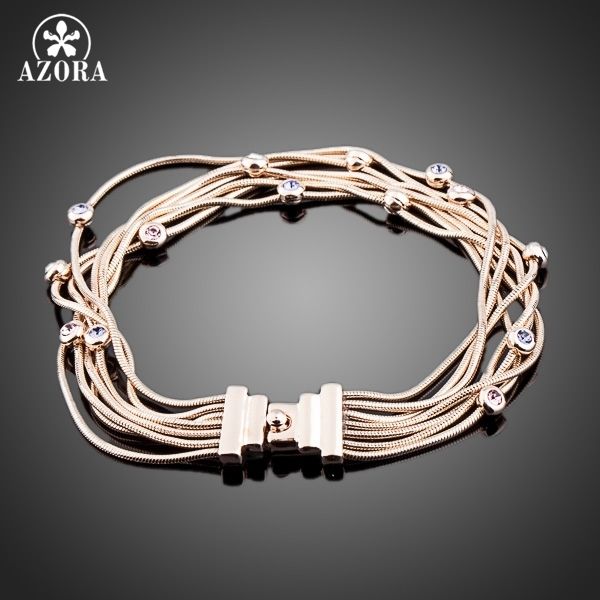 azora seven coil rose gold color stellux austrian crystal jewelry bracelets ts0026, Golden;silver
azora seven coil rose gold color stellux austrian crystal jewelry bracelets ts0026, Golden;silver