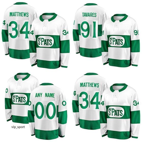 

white st pattys jersey day pats торонто мейпл лифс джон таварес остон мэтьюз марнер ниландер рили марло андерсен мужчины козленки, Black;red