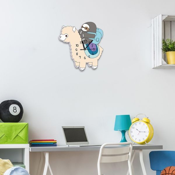 cartoon alpaca decorative wall clock sticker silent quartz movement pin display single side arabic number wall clock
cartoon alpaca decorative wall clock sticker silent quartz movement pin display single side arabic number wall clock