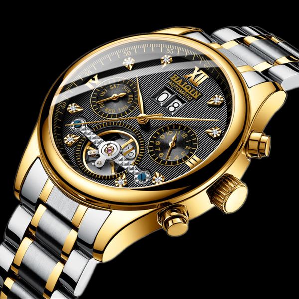 haiqin men watches business automatic mechanical waterproof watch clock relogio masculino, Slivery;brown
haiqin men watches business automatic mechanical waterproof watch clock relogio masculino, Slivery;brown