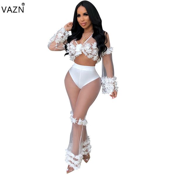 vazn new novelty 2019 women 2 piece set solid full sleeve long flare pants lace see through age reduction beach set mz8212, White
vazn new novelty 2019 women 2 piece set solid full sleeve long flare pants lace see through age reduction beach set mz8212, White