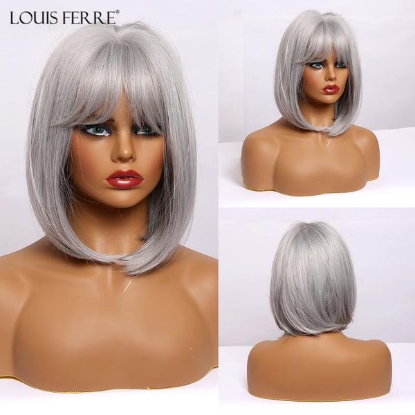 louis ferre gray ash silver wigs with bangs short straight cosplay bobo synthetic wig for black women heat resistant cute fibre
louis ferre gray ash silver wigs with bangs short straight cosplay bobo synthetic wig for black women heat resistant cute fibre
