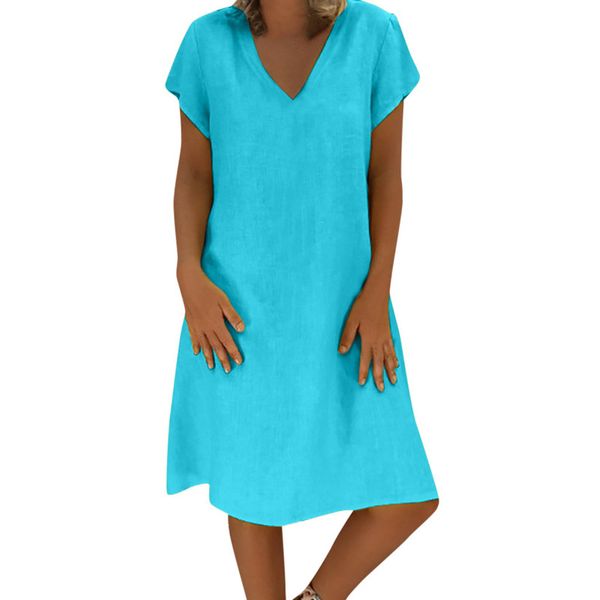 Women Dresses Summer Dress Women Summer Style Feminino Vestido T -Shirt Cotton Casual Plus Size Ladies Dress
Women Dresses Summer Dress Women Summer Style Feminino Vestido T -Shirt Cotton Casual Plus Size Ladies Dress