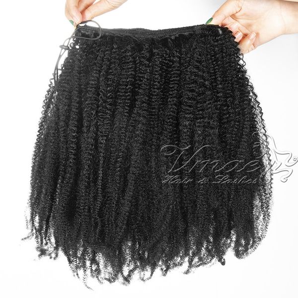 brazilian afro kinky curly natural 100g 120g weave clips in elastic band ties drawstring ponytail virgin human hair extension, Black
brazilian afro kinky curly natural 100g 120g weave clips in elastic band ties drawstring ponytail virgin human hair extension, Black