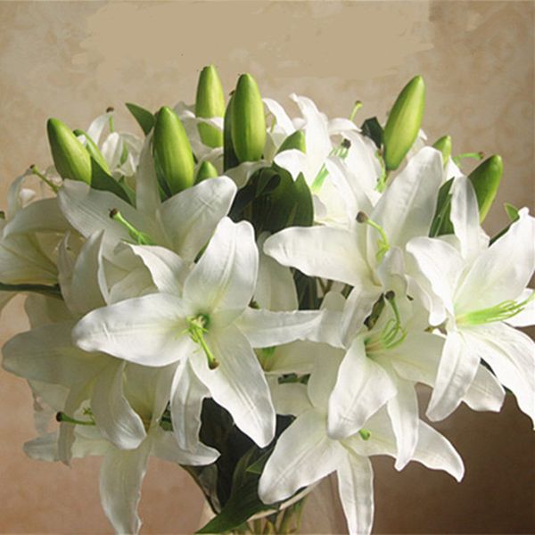 5pcs/lot l bedroom decor white/pink 70cm 6 heads silk cloth lily wedding party decoration artificial flower branch
5pcs/lot l bedroom decor white/pink 70cm 6 heads silk cloth lily wedding party decoration artificial flower branch