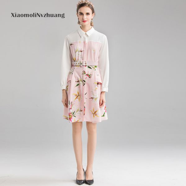 xiaomoli sweet and elegant floral patchwork waistband temperament ladies fashion shirt dress new winter 2019, Black;gray
xiaomoli sweet and elegant floral patchwork waistband temperament ladies fashion shirt dress new winter 2019, Black;gray