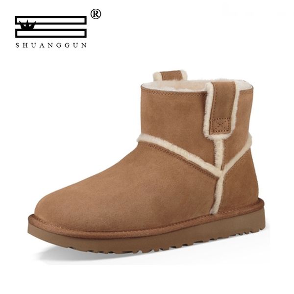 shuanggun winter women's snow boots australian short boots wool sheepskin warm snow, Black
shuanggun winter women's snow boots australian short boots wool sheepskin warm snow, Black