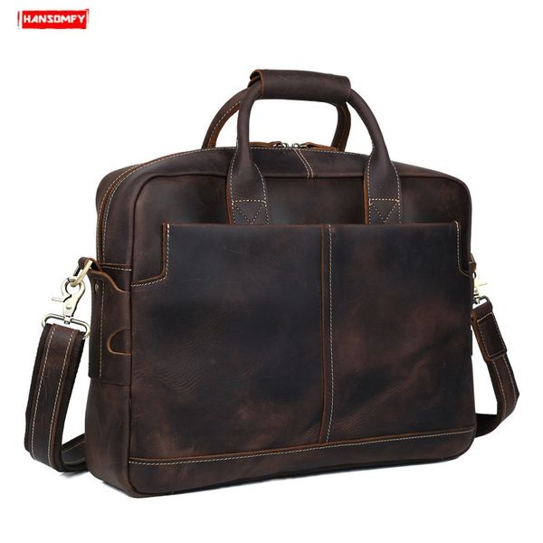 retro crazy horse leatehr men's briefcase large capacity handbags 16" lapcrossbody shoulder bag genuine leather travel bags
retro crazy horse leatehr men's briefcase large capacity handbags 16" lapcrossbody shoulder bag genuine leather travel bags