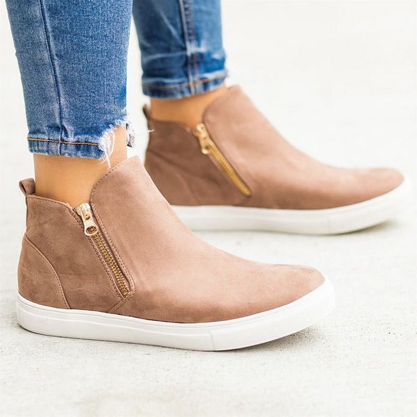 monerffi fashion women casual beach shoes round toe casual shoes non-slip high help solid zipper flat plus size 2019 mujer, Black
monerffi fashion women casual beach shoes round toe casual shoes non-slip high help solid zipper flat plus size 2019 mujer, Black