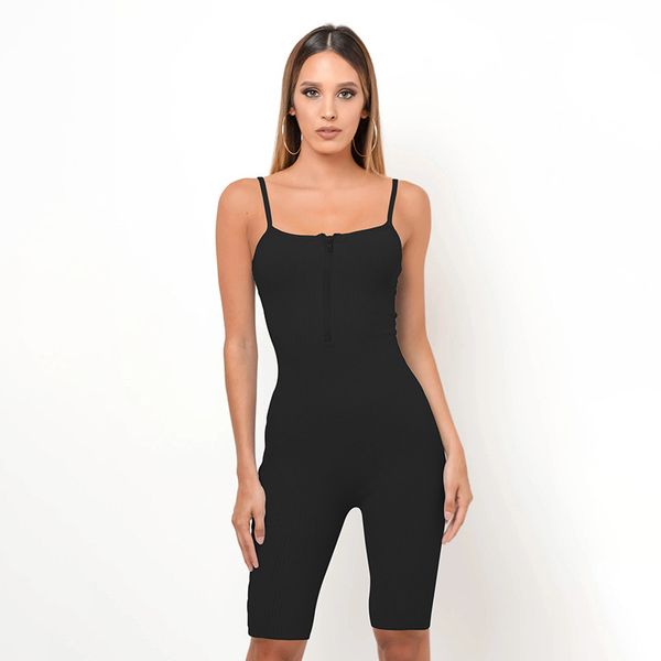 women's jumpsuits & rompers ribbed thin spaghetti strap playsuit women sleeveless front zipper ladies bodaycon shorts jumpsuit for fitn, Black;white
women's jumpsuits & rompers ribbed thin spaghetti strap playsuit women sleeveless front zipper ladies bodaycon shorts jumpsuit for fitn, Black;white