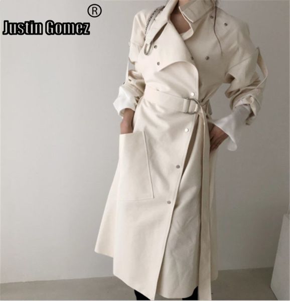 elegant oblique button trendy long coat autumn loose trench coat office ladies work wear moda feminina women, Tan;black
elegant oblique button trendy long coat autumn loose trench coat office ladies work wear moda feminina women, Tan;black