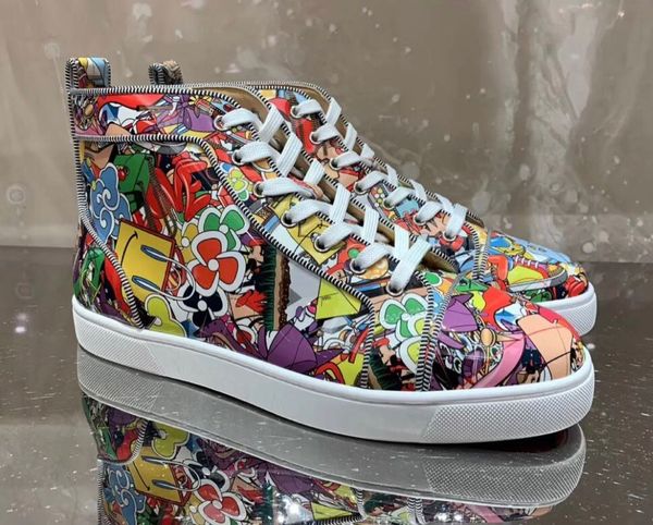 luxurious-brand spikes orlato casual flat super loubi print red bottom sneakers graffiti patent leather cool outdoor sports gift, Black
luxurious-brand spikes orlato casual flat super loubi print red bottom sneakers graffiti patent leather cool outdoor sports gift, Black