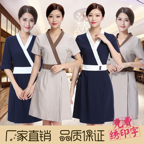 beauty salon beautician overalls dress short sleeve female autumn and winter makeup shop mall l front cover skirt apron
beauty salon beautician overalls dress short sleeve female autumn and winter makeup shop mall l front cover skirt apron