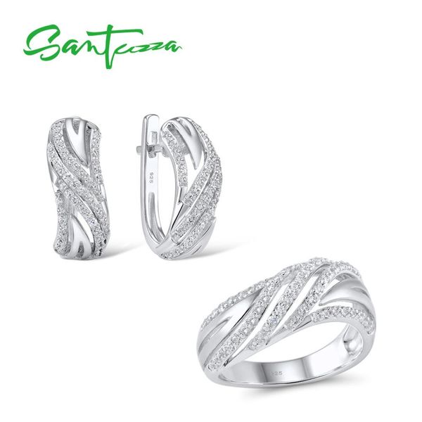 santuzza jewelry set for women pure 925 sterling silver sparkling white cubic zirconia ring earrings set simple fashion jewelry
santuzza jewelry set for women pure 925 sterling silver sparkling white cubic zirconia ring earrings set simple fashion jewelry