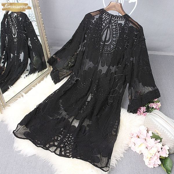 quality good women solid swimwear beach cover up robe embroidery swimwear women floral cardigan bathingsuit woman clothes, White
quality good women solid swimwear beach cover up robe embroidery swimwear women floral cardigan bathingsuit woman clothes, White