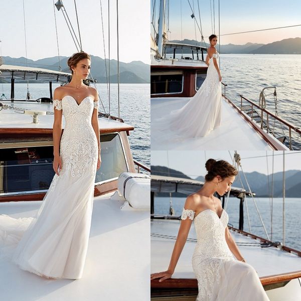eddy k 2019 mermaid wedding dresses full lace appliqued bridal gowns off the shoulder tulle long country boho beach wedding dress, White
eddy k 2019 mermaid wedding dresses full lace appliqued bridal gowns off the shoulder tulle long country boho beach wedding dress, White