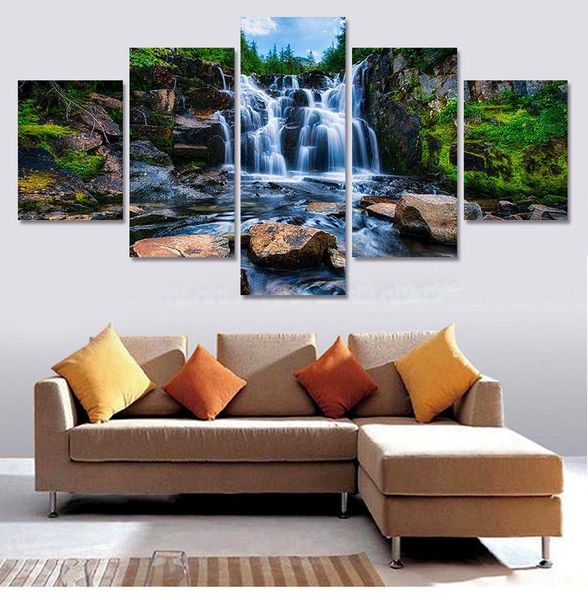 5 pieces canvas prints painting modern decorative picture landscape waterfull for livingroom no frame
5 pieces canvas prints painting modern decorative picture landscape waterfull for livingroom no frame