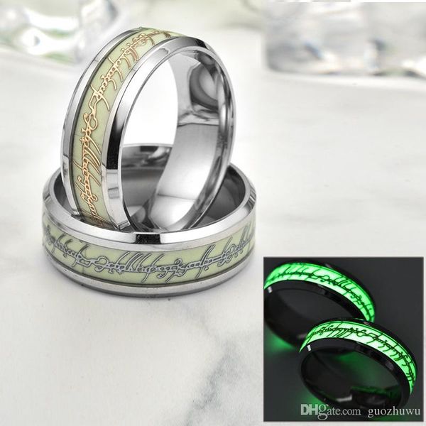 new fashion stainless steel mens fluorescent luminous the lord of rings scripture titanium steel vintage jewelry gifts for guys wholesale, Silver
new fashion stainless steel mens fluorescent luminous the lord of rings scripture titanium steel vintage jewelry gifts for guys wholesale, Silver