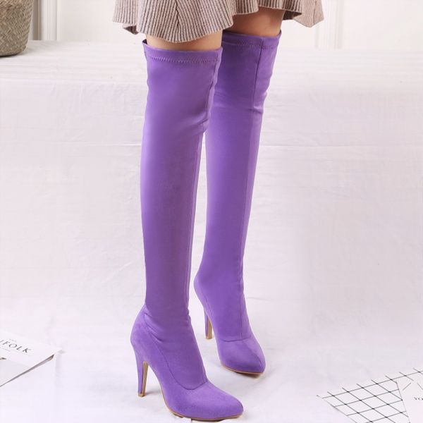 plus size 48 high heel stretch fabric over the knee boots women pointed toe spring candy color thigh high boots shoes woman, Black
plus size 48 high heel stretch fabric over the knee boots women pointed toe spring candy color thigh high boots shoes woman, Black