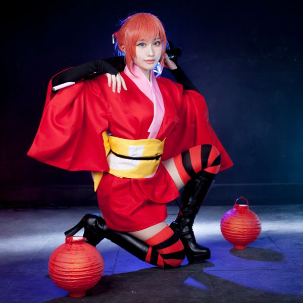 gintama kagura cosplay costumes red kimono japanese anime clothing masquerade/mardi gras/carnival costumes supply from stock, Black
gintama kagura cosplay costumes red kimono japanese anime clothing masquerade/mardi gras/carnival costumes supply from stock, Black