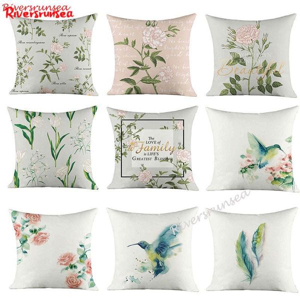 small fresh green leaf pillow pastoral style watercolor painting flower and bird printed cushion tropical cactus rose for chair
small fresh green leaf pillow pastoral style watercolor painting flower and bird printed cushion tropical cactus rose for chair