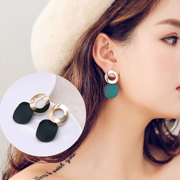 e0471 new arrival geometric earrings fashion contrast color drop dangle earrings for women girls statement ear jewelry exquisite, Silver
e0471 new arrival geometric earrings fashion contrast color drop dangle earrings for women girls statement ear jewelry exquisite, Silver