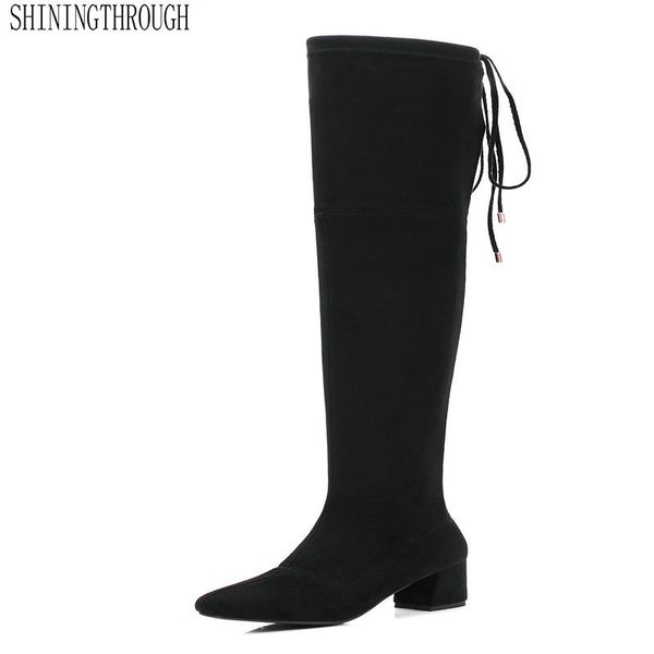 2020 new women fashion erogenous square high heel women boots oer the knee high shoes winter to warm party shoes, Black
2020 new women fashion erogenous square high heel women boots oer the knee high shoes winter to warm party shoes, Black