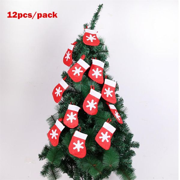12pcs christmas tree decoration christmas stockings pendant santa claus sock gift kids candy bag hanging kerst knutselen #2f
12pcs christmas tree decoration christmas stockings pendant santa claus sock gift kids candy bag hanging kerst knutselen #2f