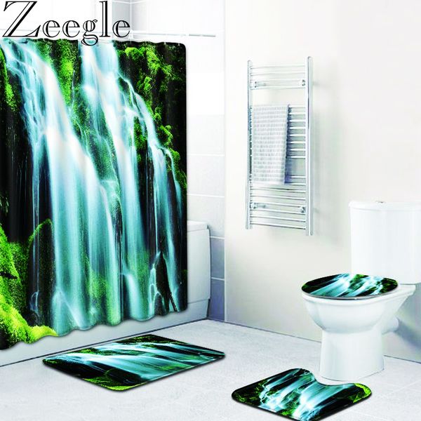 zeegle 4pcs memory foam bathroom bath mat shower curtain pedestal rug lid toilet cover toilet mat bath set for bathroom
zeegle 4pcs memory foam bathroom bath mat shower curtain pedestal rug lid toilet cover toilet mat bath set for bathroom