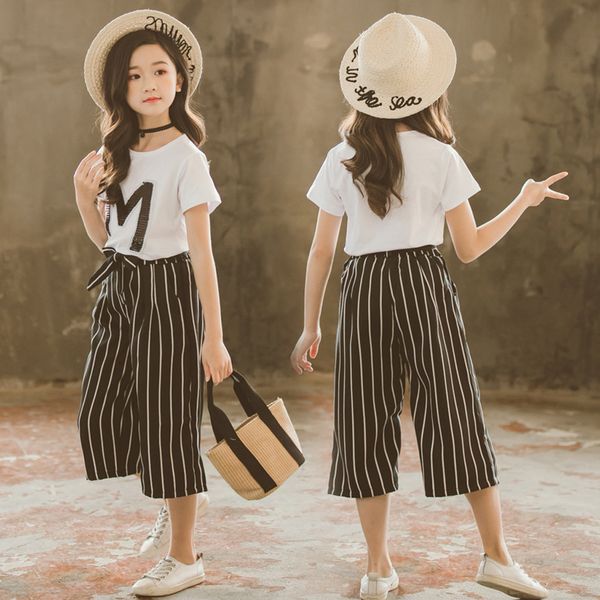 sets clothing summer baby girls kids clothes suit children letter sequin short sleeve white t-shirt +stripe pants
sets clothing summer baby girls kids clothes suit children letter sequin short sleeve white t-shirt +stripe pants