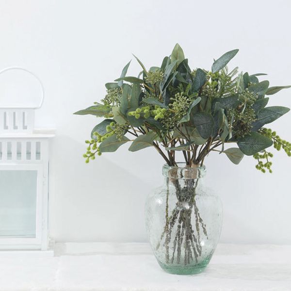 simulation green oval eucalyptus with fruit fork grass plant artificial flower wall hanging plants home wedding shop decoration
simulation green oval eucalyptus with fruit fork grass plant artificial flower wall hanging plants home wedding shop decoration