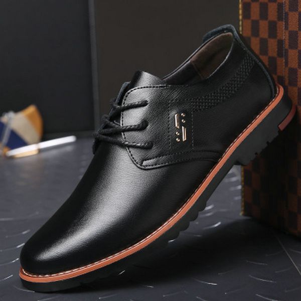 brand new spring men fashion leather casual lace up shoes flat breathable dress wedding working office shoes 2019, Black
brand new spring men fashion leather casual lace up shoes flat breathable dress wedding working office shoes 2019, Black