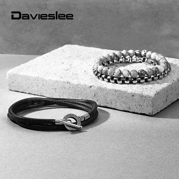 3pcs/set wrap mixed layered bracelet for men women stone beaded oxidized stainless steel box link chain leather bracelet dtbx010, Black
3pcs/set wrap mixed layered bracelet for men women stone beaded oxidized stainless steel box link chain leather bracelet dtbx010, Black