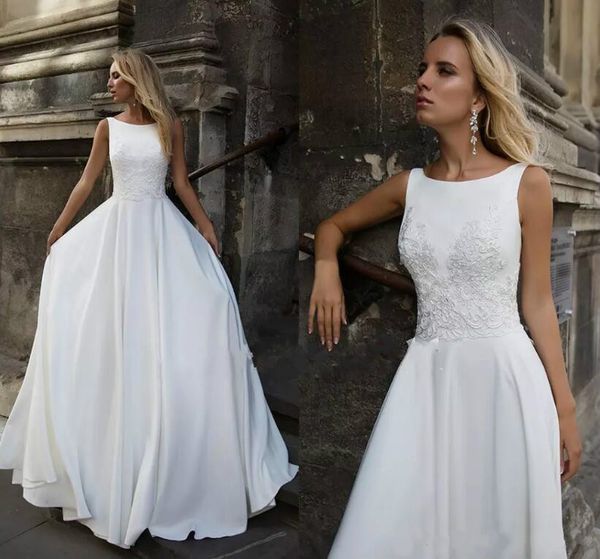 2020 simple elegant white a line wedding dresses satin lace v back beach country bridal gowns custom made wedding gowns
2020 simple elegant white a line wedding dresses satin lace v back beach country bridal gowns custom made wedding gowns