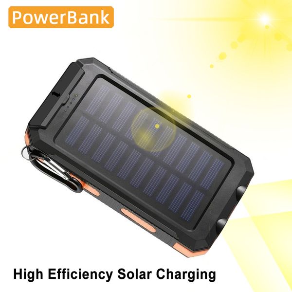 

IQ 3.0 Solar Power Bank 20000mAh Водонепроницаемый портативное зарядное устройство LED POWERBANK Вне