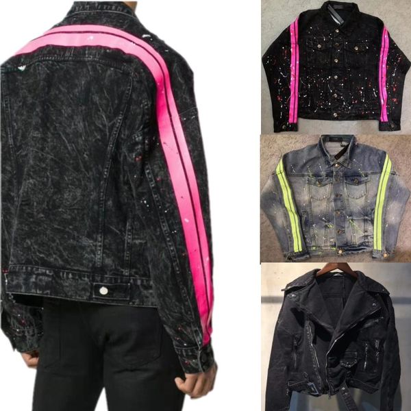 mens designer jackets coating painted stripe jackets outwear hip-hop street punk slim fit designer famous bomber denim jacket, Black;brown
mens designer jackets coating painted stripe jackets outwear hip-hop street punk slim fit designer famous bomber denim jacket, Black;brown