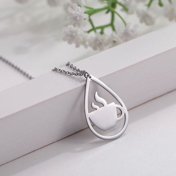 eueavan 10pcs/lot cup of coffee water stainless steel necklace pendent necklaces women chain gift for friend jewelry wholesale, Silver
eueavan 10pcs/lot cup of coffee water stainless steel necklace pendent necklaces women chain gift for friend jewelry wholesale, Silver