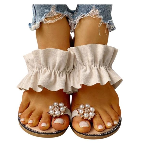 sagace fashion women flats slippers summer casual flip flops flowers pearl woman flat shoes comfortable footwear beach sandals, Black
sagace fashion women flats slippers summer casual flip flops flowers pearl woman flat shoes comfortable footwear beach sandals, Black